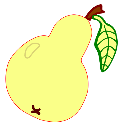 Pear - coloured clipart