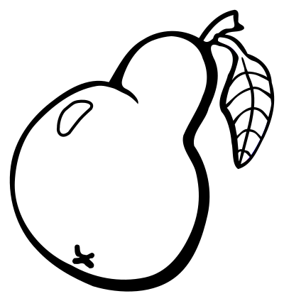 Pear - lineart clipart