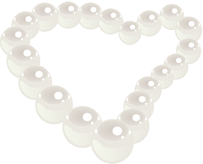 Pearl heart clipart