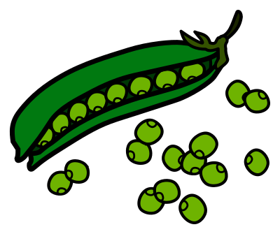 Peas - coloured clipart