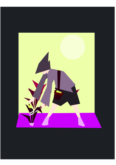 Peasant at work clipart