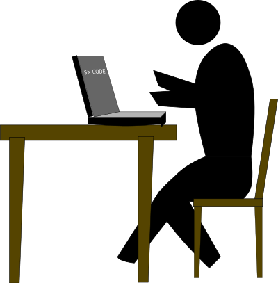 Pedestrian Coder clipart