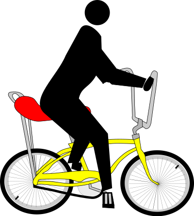 Pedestrian Cyclist clipart