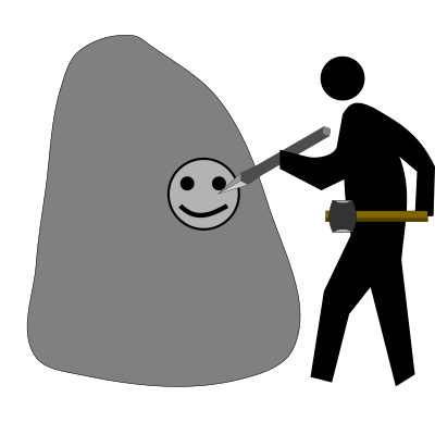 Pedestrian Petroglyph clipart