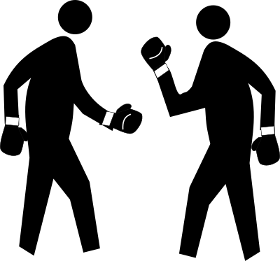 Pedestrian Pugilists clipart