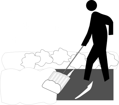 Pedestrian Shoveling clipart