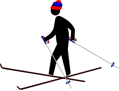 Pedestrian Skier clipart