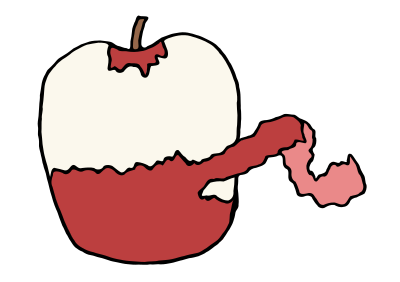 Peeling Apple clipart
