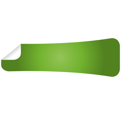 Peeling sticker green color clipart