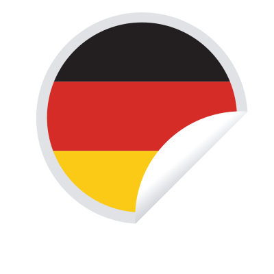 Peeling sticker with the German flag clipart