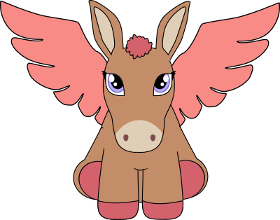 Pegasus donkey 2 clipart