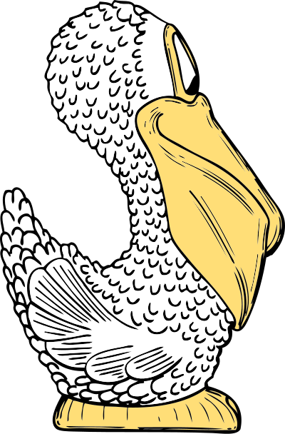 Pelican side view clipart