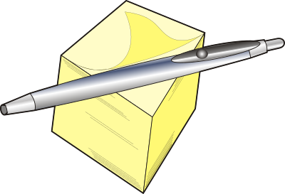 Pen and pad clipart