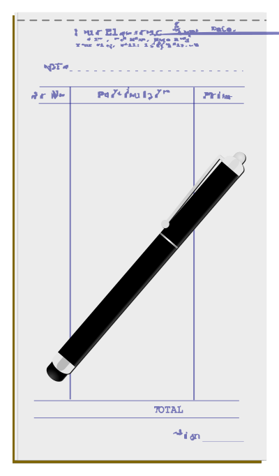 Pen with Slip clipart