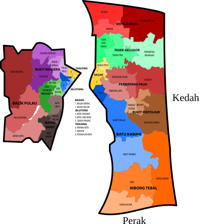 Penang State Legislative Assembly Constituencies clipart