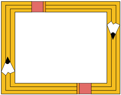 Pencil frame clipart