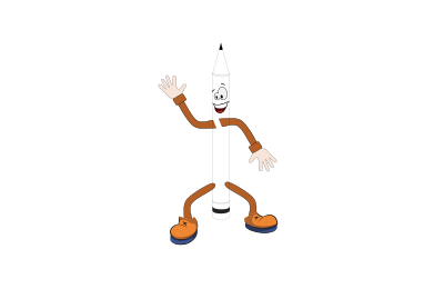 Pencil man clipart