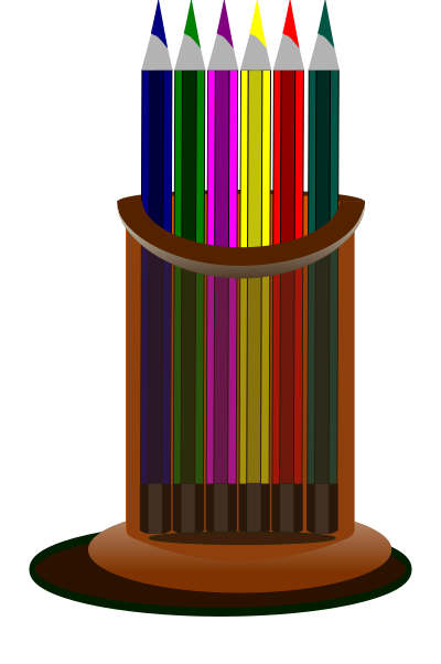 Pencil stand-2 clipart
