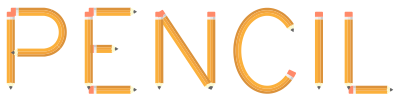 Pencil Typography clipart