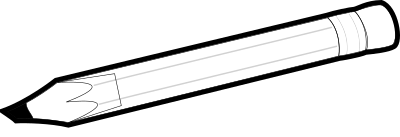 Pencil without shadow clipart