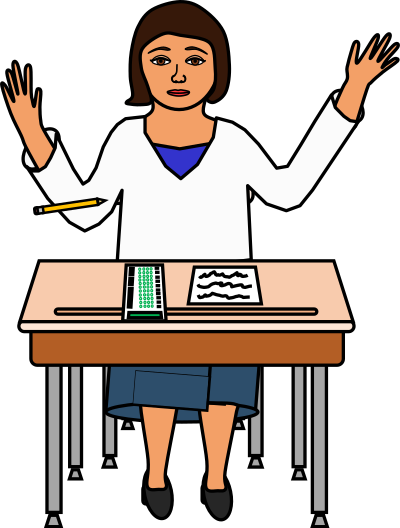 Pencils down! clipart