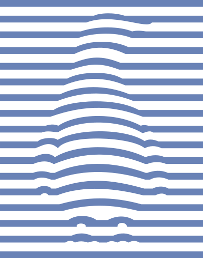 Penguin 3D illusion clipart