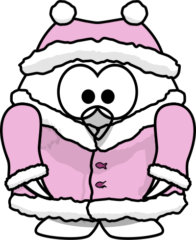 Penguin chick clipart