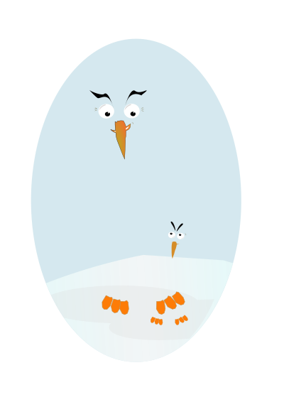 Penguin father and son clipart