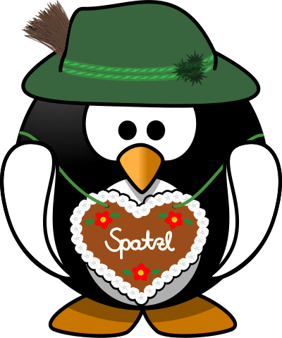 Penguin from the Alps clipart