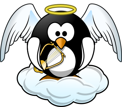 Penguin in Heaven clipart