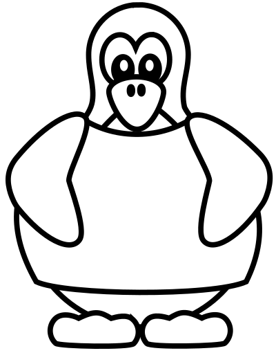 Penguin with a shirt 1 clipart