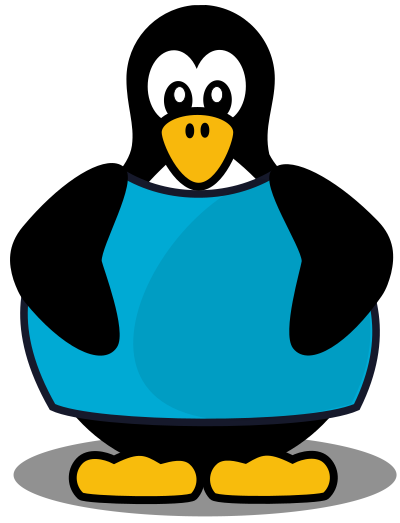 Penguin with a shirt clipart