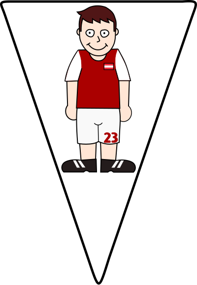Pennant Soccerplayer Austria 2021 clipart