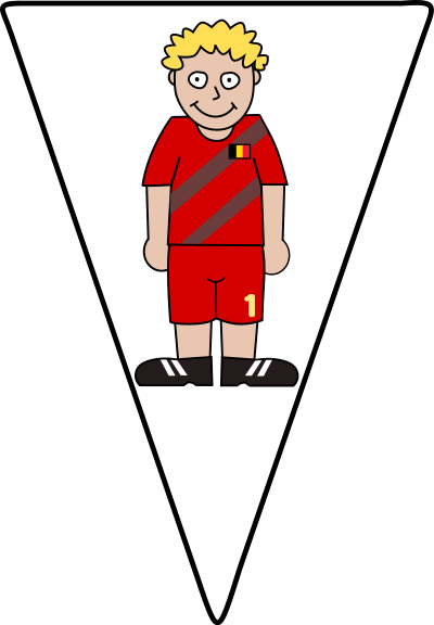 Pennant Soccerplayer Belgium 2021 clipart