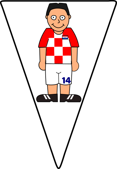 Pennant Soccerplayer Croatia 2021 clipart
