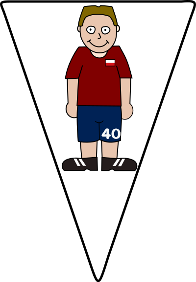 Pennant Soccerplayer Czech republic 2021 clipart