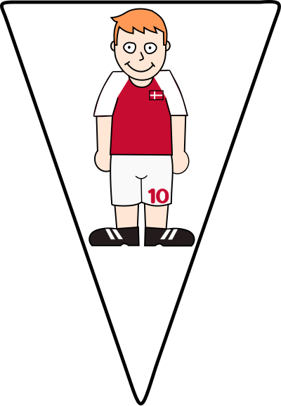 Pennant Soccerplayer Denmark 2021 clipart
