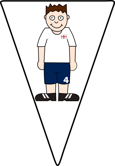 Pennant Soccerplayer England 2021 clipart