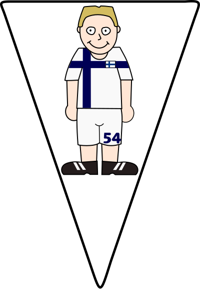 Pennant Soccerplayer Finnland 2021 clipart