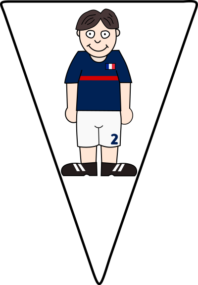 Pennant Soccerplayer France 2021 clipart