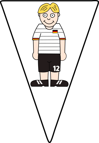 Pennant Soccerplayer Germany 2021 clipart