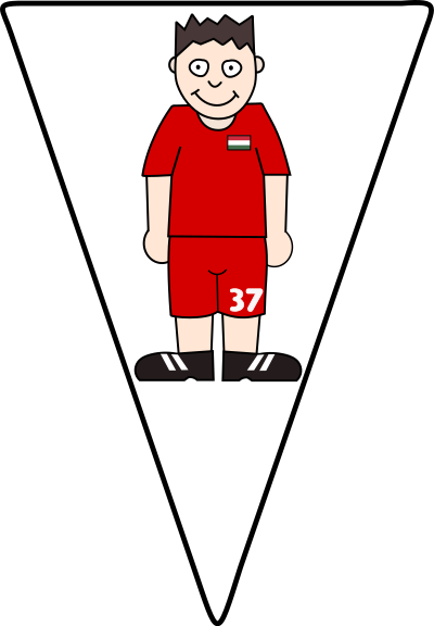 Pennant Soccerplayer Hungary 2021 clipart