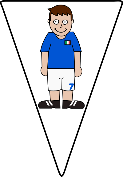 Pennant Soccerplayer Italy 2021 clipart