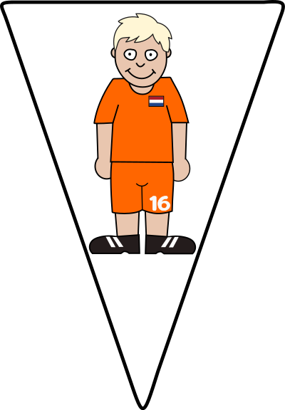 Pennant Soccerplayer Netherlands 2021 clipart