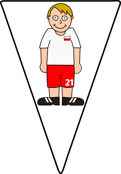 Pennant Soccerplayer Poland 2021 clipart
