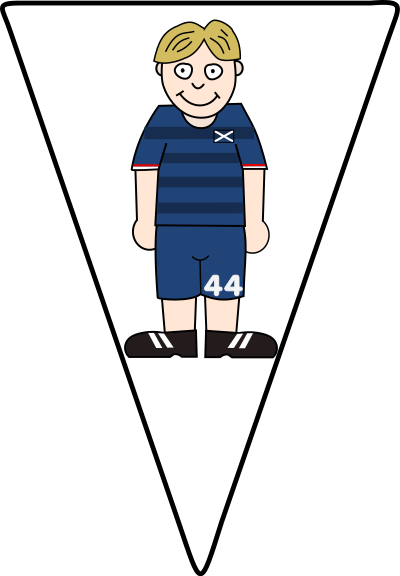 Pennant Soccerplayer Scotland 2021 clipart