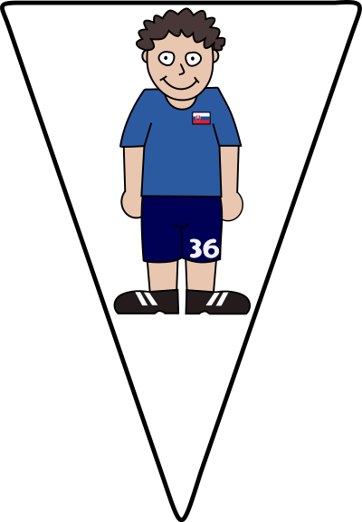 Pennant Soccerplayer Slovakia 2021 clipart