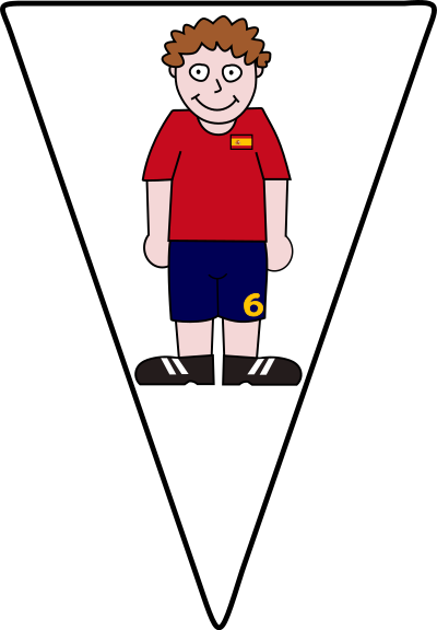 Pennant Soccerplayer Spain 2021 clipart