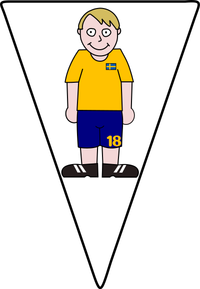 Pennant Soccerplayer Sweden 2021 clipart