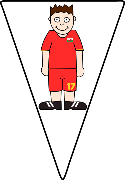 Pennant Soccerplayer Wales 2021 clipart